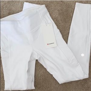 LULULEMON SPEED UP TIGHT 28” YOGA WHITE LEGGINGS